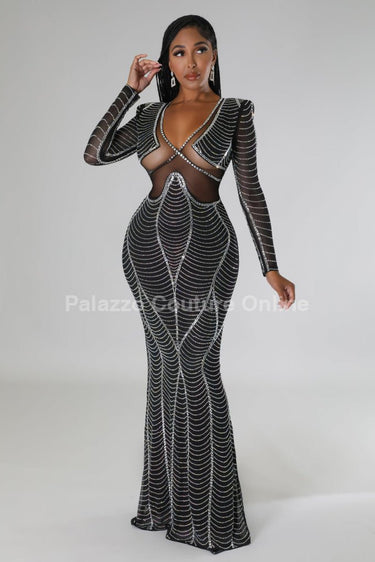 Lurice Dress (Black) - Palazzo Couture Online