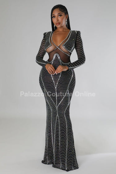 Lurice Dress (Black) - Palazzo Couture Online