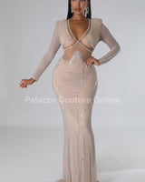 Lurice Rhinestone Elegance Maxi Dress - Palazzo Couture Online