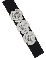 Luxe bloom elastic straw belt – wide airy boho waist accessory