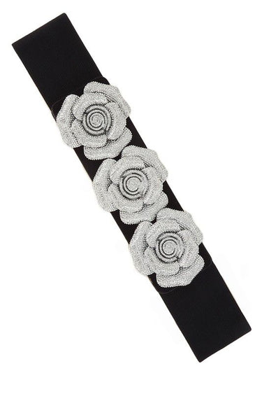 Luxe bloom elastic straw belt – wide airy boho waist accessory