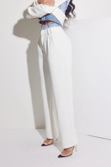 Women's Ivory matching pant set from Palazzo Couture collection
