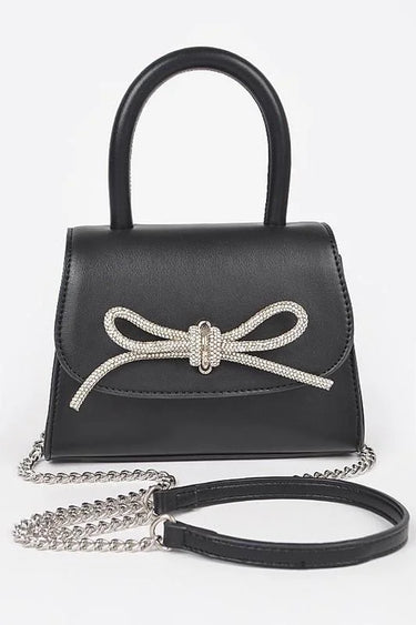 Luxe knit Charm Mini Top Handle Bag - women's evening clutch
