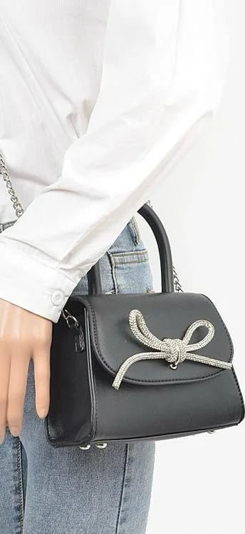Luxe knit Charm Mini Top Handle Bag - fashion bag for women