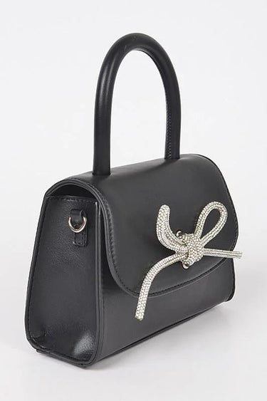 Luxe knit Charm Mini Top Handle Bag - stylish purse for going out