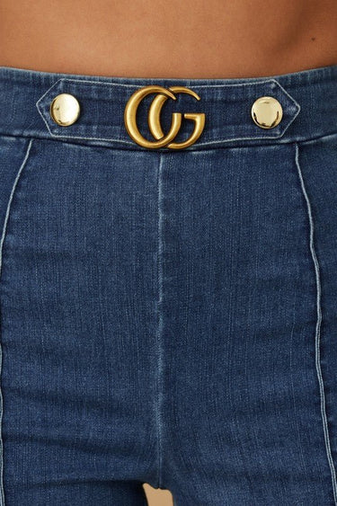 Luxe Line Sculpting Jeans - Blue - Palazzo Couture Online