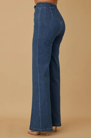 Women's Blue jeans stylish style back view