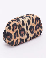 Luxe Metal Handle Case Clutch - Leopard - chic clutch by Palazzo Couture