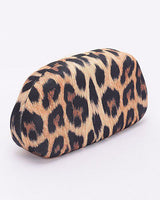 Luxe Metal Handle Case Clutch - Leopard - Palazzo Couture Online