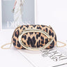 Luxe Metal Handle Case Clutch - Leopard - Palazzo Couture Online