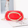 Luxe Metal Handle Case Clutch - Red for women - bag by Palazzo Couture