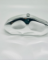 Luxe Metallic Dazzle Clutch (Silver) - Palazzo Couture Online