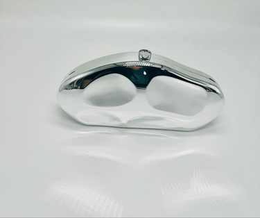 Luxe Metallic Dazzle Clutch (Silver) - Palazzo Couture Online