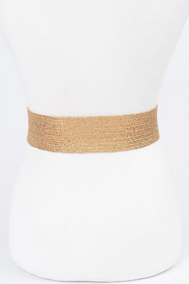 Luxe Radiance Stretch Belt Gold - Palazzo Couture Online