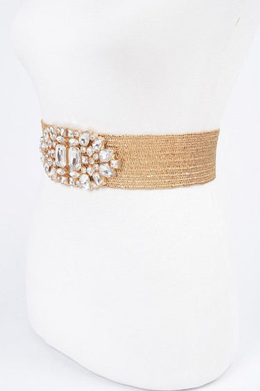 Luxe Radiance Stretch Belt Gold - Palazzo Couture Online