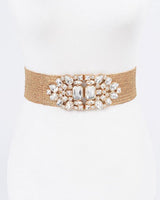 Luxe Radiance Stretch Belt Gold - Palazzo Couture Online
