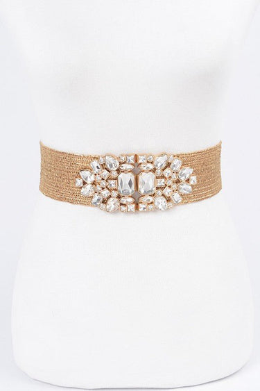 Luxe Radiance Stretch Belt Gold - Palazzo Couture Online