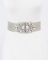 Luxe Radiance Stretch Belt Silver - Palazzo Couture Online