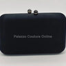 Luxe Silk Evening Clutch ( Black) - Palazzo Couture Online