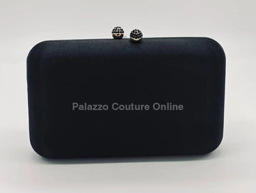 Luxe Silk Evening Clutch ( Black) - Palazzo Couture Online