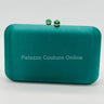 Luxe Silk Evening Clutch Green - Palazzo Couture Online