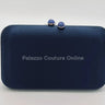 Luxe Silk Evening Clutch Navy - Palazzo Couture Online