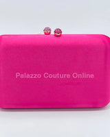 Luxe Silk Evening Clutch Pink - Palazzo Couture Online