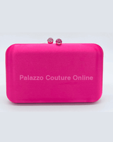 Luxe Silk Evening Clutch Pink - Palazzo Couture Online