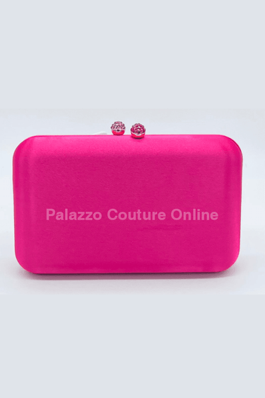 Luxe Silk Evening Clutch Pink - Palazzo Couture Online