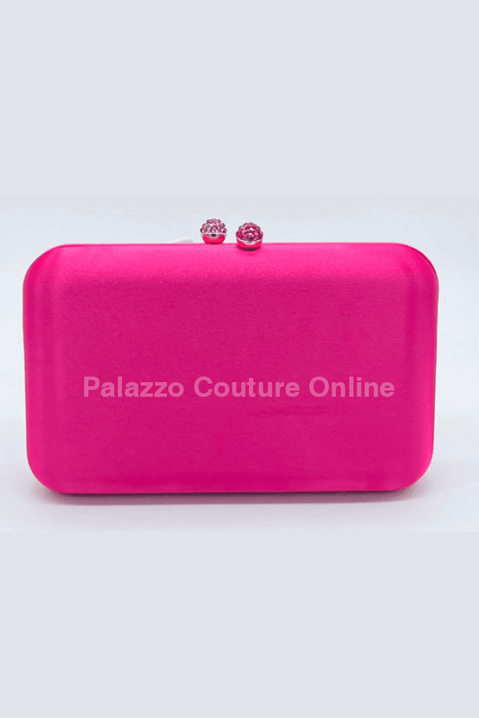 Luxe Silk Evening Clutch Pink Hand Bag