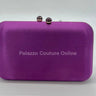 Luxe Silk Evening Clutch Purple - Palazzo Couture Online