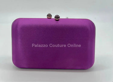 Luxe Silk Evening Clutch Purple - Palazzo Couture Online