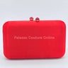 Luxe Silk Evening Clutch Red - Palazzo Couture Online