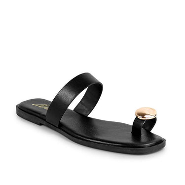Luxe Stride Indigo Sandals (Black) - Palazzo Couture Online