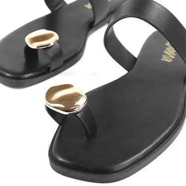 Luxe Stride Indigo Sandals (Black) - women's fashion sandals
