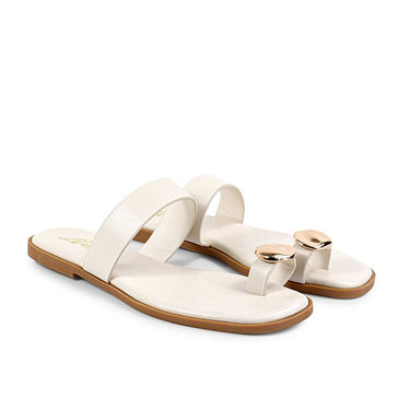Luxe Stride Indigo Sandals - Cream - Palazzo Couture Online