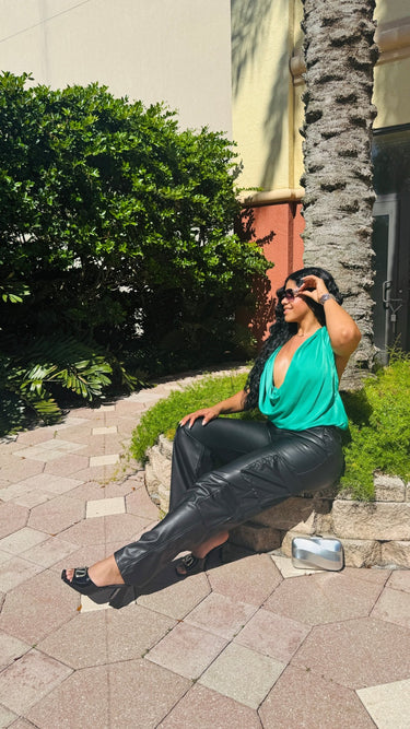 Luxe Utility Cargo Pants - Black - Palazzo Couture Online