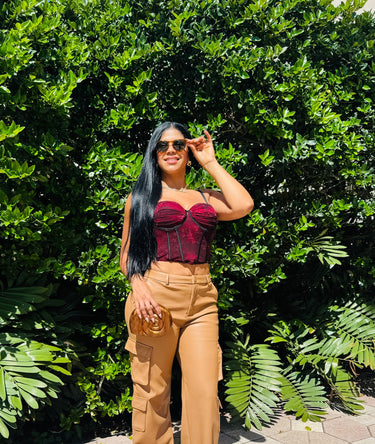 Luxe Utility Cargo Pants - Nude - Palazzo Couture Online