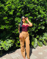 Luxe Utility Cargo Pants - Nude - Palazzo Couture Online