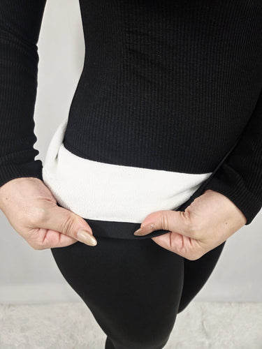 Luxe Warmth High - Waisted Tights (Black) - Palazzo Couture Online