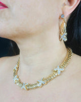 Luxe X - Cross Necklace Set (Gold) - Palazzo Couture Online