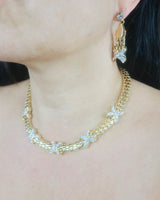 Luxe X - Cross Necklace Set (Gold) - Palazzo Couture Online