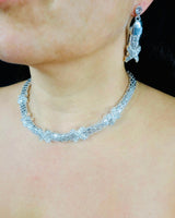 Luxe X - Cross Necklace Set (Silver) - Palazzo Couture Online