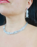 Luxe X - Cross Necklace Set (Silver) - Palazzo Couture Online