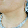 Luxe X-Cross Necklace Set (Silver) for women - fashion jewelry by Palazzo Couture