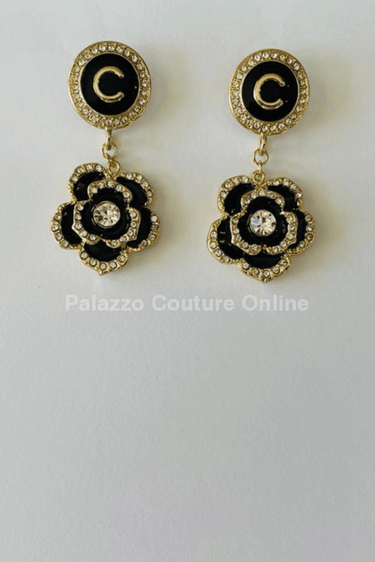 Luxury Flower Drop Earrings - Palazzo Couture Online