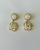 Luxury Flower Drop Earrings - Palazzo Couture Online