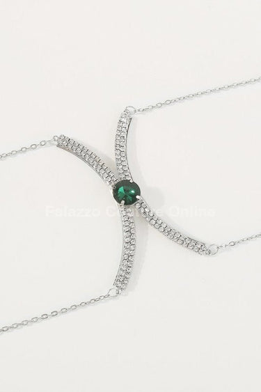 Luxury Sexy Green Crystal Body Chain Body Jewelry - Palazzo Couture Online