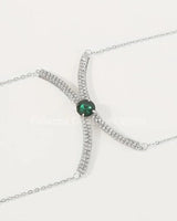 Luxury Sexy Green Crystal Body Chain Body Jewelry - chic women's accessory