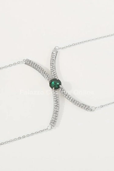 Luxury Sexy Green Crystal Body Chain Body Jewelry - chic women's accessory